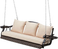 zzw 3-person wicker porch swing chair heavy duty, main product view