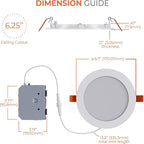 HALO HLB 6 inch LED Recessed Lighting Canless Dimmable Wet Location Selectable Lumens and Selectable Color 27/30/35/40/5000K 4-Pack Indoor Outdoor Soffit Ceiling Lights HLB6LSFS5-4PK