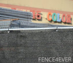 6' x 50' 3rd gen black fence privacy, side view