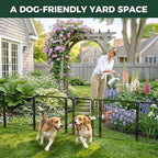 fxw no dig garden fence, outdoor for yard shown in use