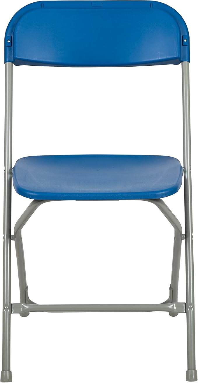Flash Furniture Hercules Series Plastic Folding Chair - Blue - 4 Pack 650LB Weight Capacity Comfortable Event Chair-Lightweight Folding Chair