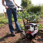 earthquake mc43 cultivator, 43cc 2-cycle viper engine, 6-10” showing dimensions
