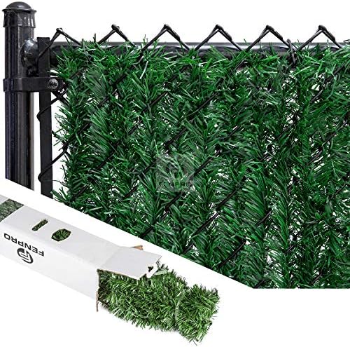 privacy fence screen 6'x10' hedge slats for chain, close-up detail