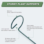 Joyhalo 20 Pack Plant Support Stakes 24 Inch, Plant Stakes, Flower Stakes with 24 Twist Ties, Garden Sticks for Plants Iris, Dahlia, Gladiolus, Amaryllis, Rose, Sunflower, Tomato, Sapling Etc
