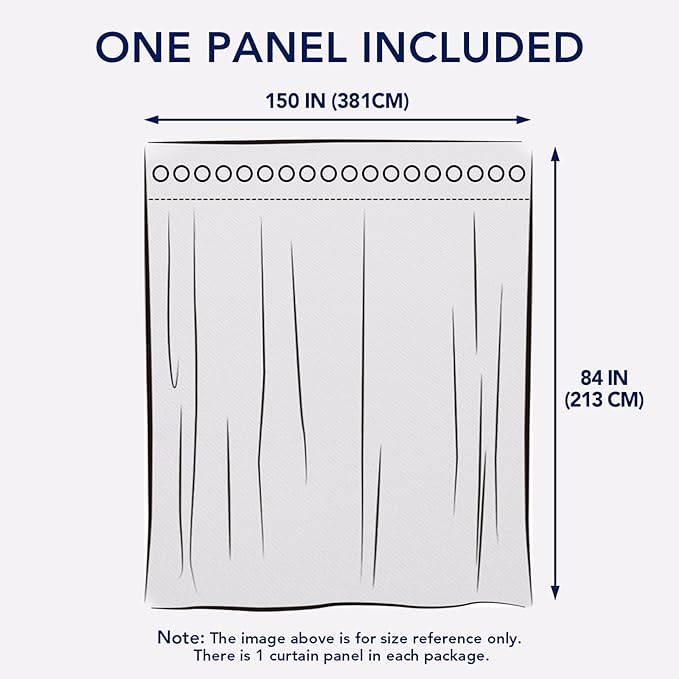PureFit Outdoor Curtains for Patio Waterproof Weatherproof, UV Resistant Outside Curtains for Gazebo, Front Porch, Pergola, Sun Blocking Privacy Curtain, 150W x 84L inch, 1 Panel, White