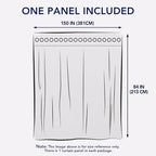 PureFit Outdoor Curtains for Patio Waterproof Weatherproof, UV Resistant Outside Curtains for Gazebo, Front Porch, Pergola, Sun Blocking Privacy Curtain, 150W x 84L inch, 1 Panel, White