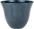 Classic Home and Garden Honeysuckle Resin Planters - Lightweight Indoor & Outdoor Plant Pots - UV-Resistant Plastic Flower Pots - Pot Planters for Flowers & Herbs (13" Ocean Blue)