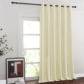 NICETOWN Blackout Room Divider Curtains for Sliding Glass Doors 102 Inches Long 1 Panel, Extra Wide Curtains for Doorway Patio Bedroom Living Room (Beige, 80Wx102L, 1 Panel)