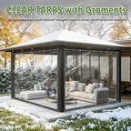 see-through clear tarp 6x8ft waterproof chicken coop greenhouse shown in use