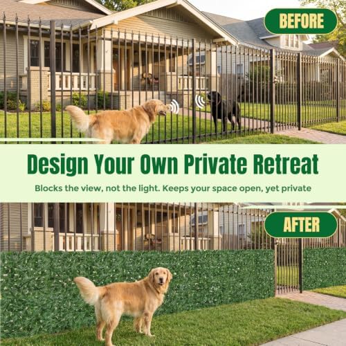 artificial ivy privacy fence screen,240x40 in privacy fence, front angle view