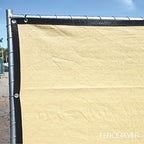 4'x50' 4ft tall 3rd gen tan beige fence, side view
