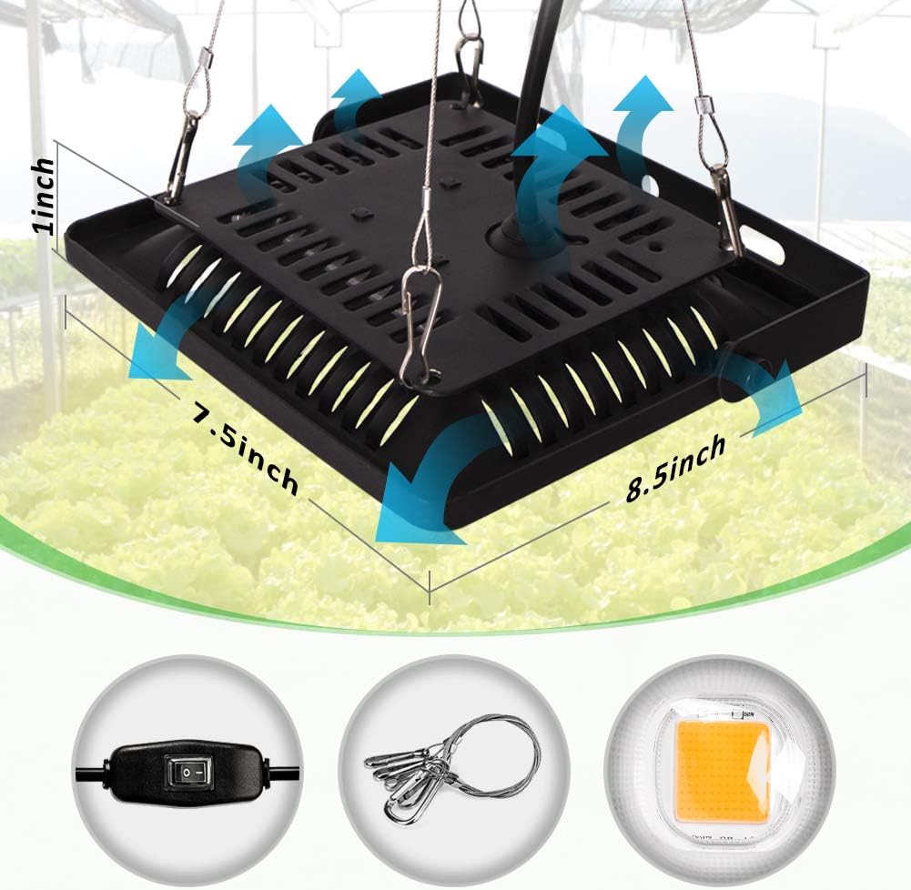 150w waterproof plant light, outdoor grow light, sunlike, side view