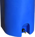 WaterPrepared 55 Gallon Unique Stackable Utility Water Tank, Blue | Emergency Water Storage Tank with Large Cap and Spigot for Easy Filling, Fits Through Standard Doorway