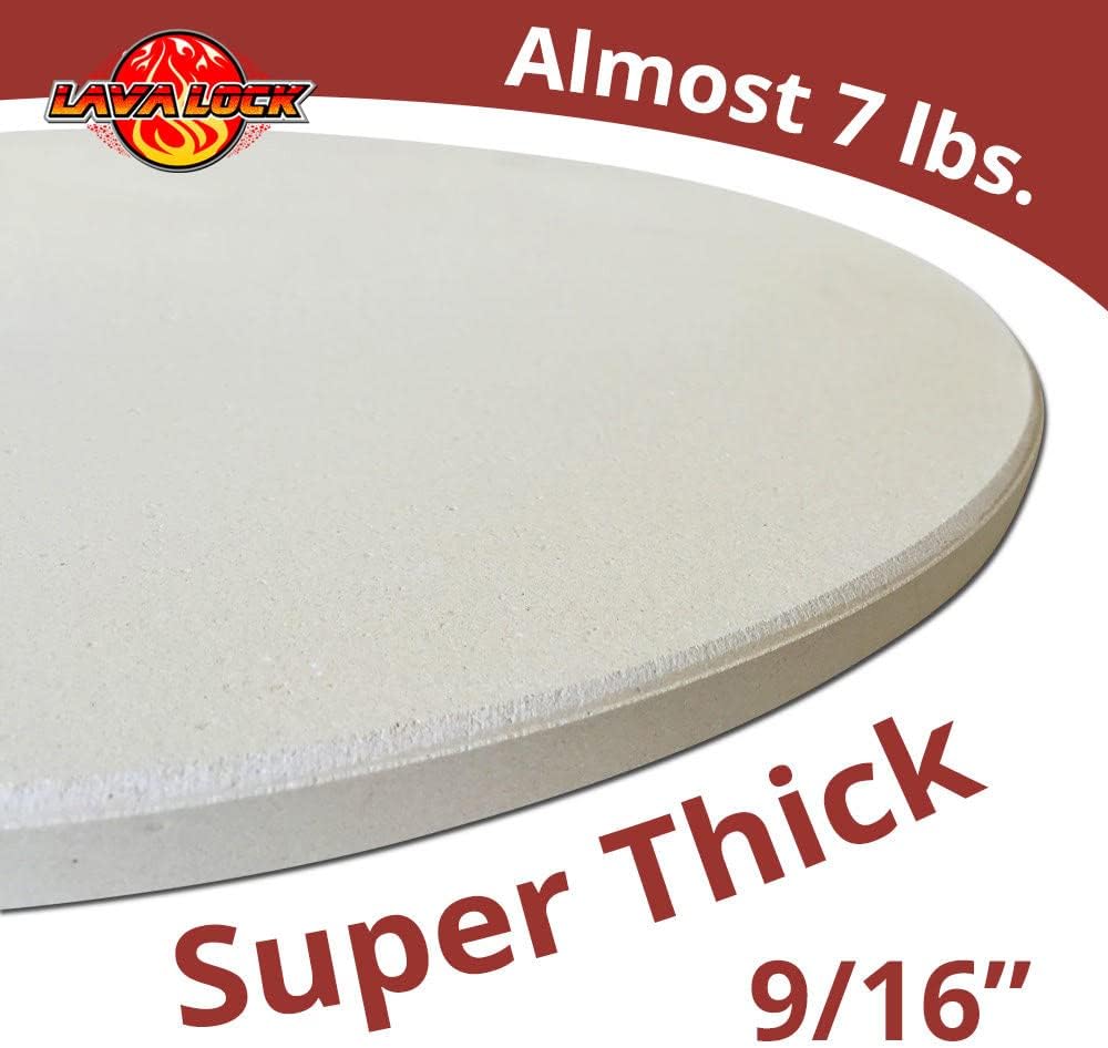 Pizza Baking Stone EXTRA THICK 9/16" for Large Big Green Egg BGE (genuine imported earthenware) not ceramic