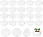 Plant Saucer 20 Pack Plant Trays for Pots 4 Inch Plastic Plant Saucers for Outdoors and Indoors Clear Drip Trays for Potted Plants Flower Pot Plates to Catch Water Plant Drainage Dishes No Holes