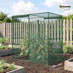 outsunny 6' x 4' x 6' crop cage shown in use