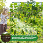cucumber trellis for raised bed 5.4x5.5ft u-shape adjust, close-up detail