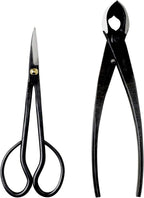 Wazakura Japanese Bonsai Tool Kit Made in Japan - Satsuki Scissors 7inch(180mm) + Concave Branch Cutter 8inch(200mm) Gift Box Set