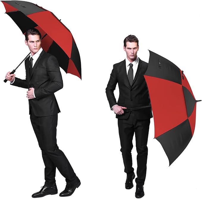 G4Free 47/54/62/68/72 Inch Automatic Open Golf Umbrella Oversize Extra Large Double Canopy Vented Windproof Waterproof Stick Umbrellas