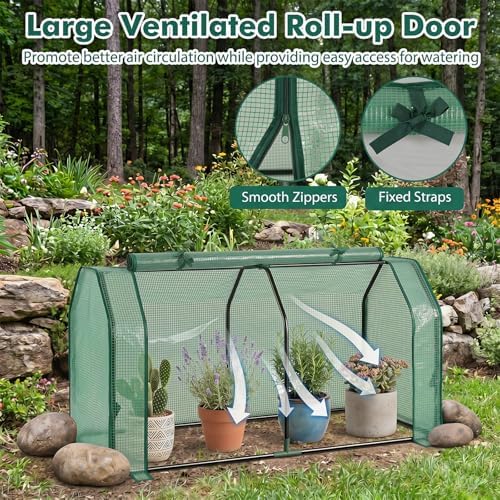 happygrill portable mini greenhouse with roll-up zipper door, package contents