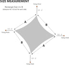 AsterOutdoor Sun Shade Sail Rectangle 10' x 10' UV Block Canopy for Patio Backyard Lawn Garden Outdoor Activities, Cream