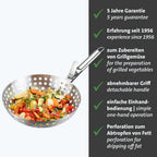 Westmark Grill Wok – Ideal for preparing Large Quantities of Delicious Grilled Vegetables, Durable, Dishwasher Safe – Stainless Steel