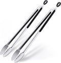 Grill Tongs, 17 Inch Extra Long Stainless Steel BBQ Tongs (17", 2PCS) | For Cooking/Serving/Grilling | Heat-Resistant | Dishwasher Safe