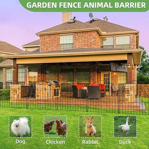 10 panels no dig decorative outdoor garden fence on a desk or shelf