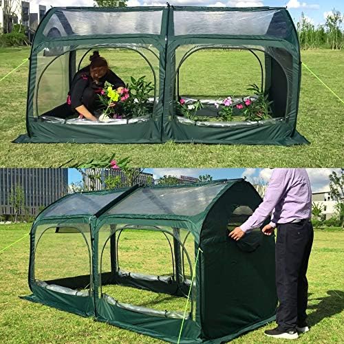 porayhut pop up greenhouse cover flower house mini showing dimensions