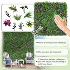 faux greenery grass wall boxwood plant panel: 20"x20"(4, side view