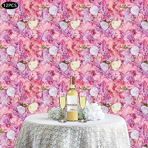 15"x 15" artificial flower wall panels,flower wall mat on a desk or shelf