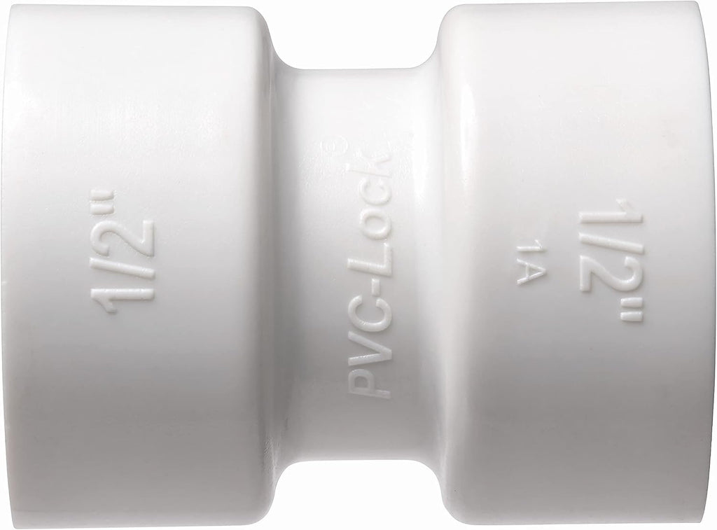 Orbit 33776 Coupling PVC-Lock, 1/2", White