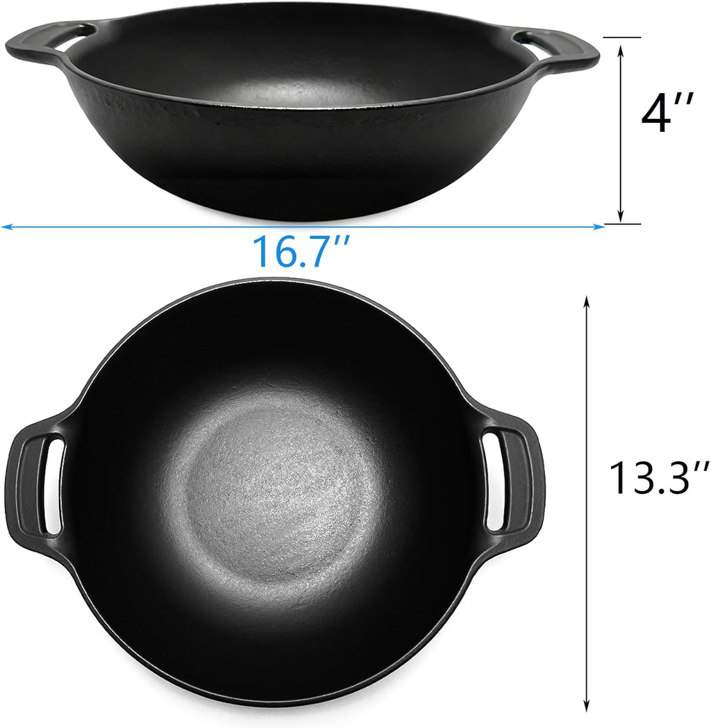 7425 Cast Iron outdoor Cooking Grate Grill Wok System for Weber Spirit I/II 200 300,Genesis II E-310/LX S-440,Summit Series for Weber 22" / 26" Kettles Grill