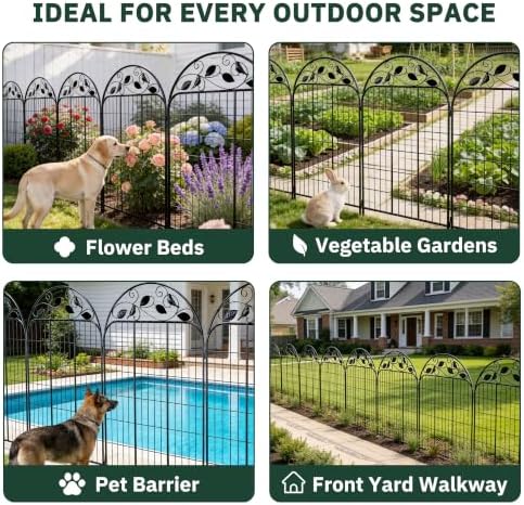 decorative garden fence, 48in h x 27ft l, side view