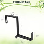 Planter Box Brackets, Adjustable Flower Brackets for Deck Railing, No Drill Window Bracket for Outdoor Planters-4 Pack