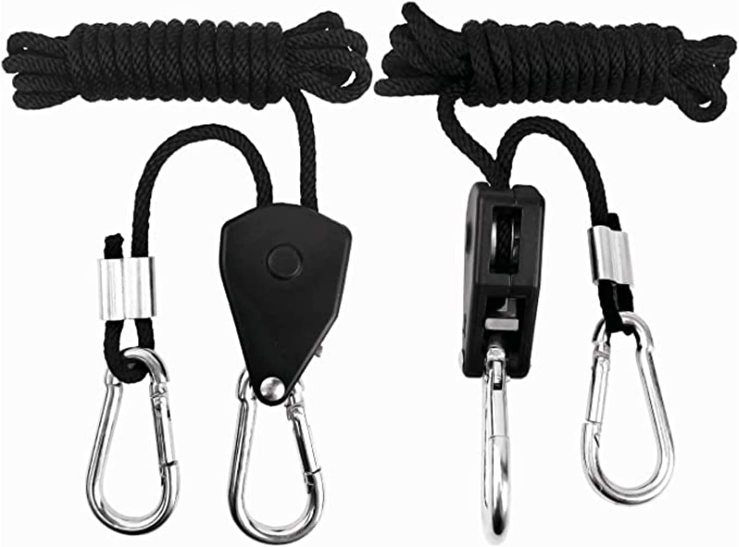 2 PCS 1/8 inch Heavy Duty Adjustable Grow Light Rope Hanger, 150 lbs Light Rope Hangers for Grow Plant Fan Filter Light Room Equipment