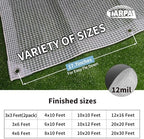 tarpal 12'x16' clear white tarp heavy duty waterproof showing dimensions