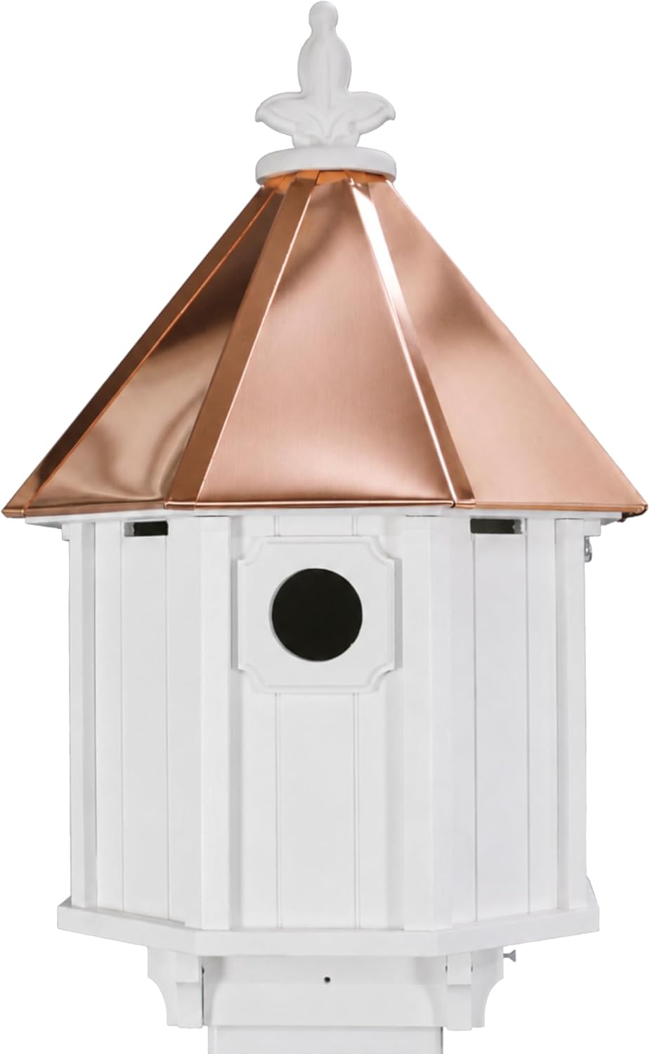 Handmade Copper Roof Bluebird House for Bluebirds & Songbirds, Made in USA (H8C) (Custom Mount)