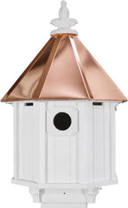 Handmade Copper Roof Bluebird House for Bluebirds & Songbirds, Made in USA (H8C) (Custom Mount)