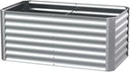 4X2X2ft (1 Pack) Galvanized Raised Garden Bed,Outdoor Planter Box Metal Patio Kit Planting Bed for Vegetables Flowers Herb