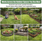10 panels no dig decorative garden fence, dog on a desk or shelf
