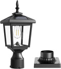 Solar Post Light Outdoor, 60 Lumens Dusk to Dawn Lamp Post Light, | Solar Powered & Waterproof, Fits 6x6 Wooden Posts, 3 Inch Poles, for Garden, Pathway, Driveway, Fence & Yard（Cool White）
