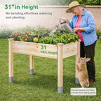 mixc 331lb capacity sturdy wooden raised garden bed, package contents