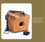 Outdoor Hanging Bird Nests, Hummingbird Houses, Garden Tree Decorations, Resin Ornaments (Wood Grain Color)