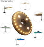 Patio Umbrella Light, 28 LED Lights, Umbrella Pole Light (Warm White) | 200 lumens 3 Lighting Modes Cordless 4 x AA Battery Operated, for Patio Umbrellas, Camping Tents or Outdoor Use