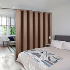 NICETOWN Blackout Blinds for Patio Door - Sliding Door Insulated Blackout Curtains, Extra Wide Curtain for Villa/Hall/Parlor (100 inches W x 84 inches L, Cappuccino)