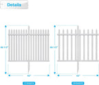 patio outdoor fence 36" hx84 l (1set) white showing dimensions