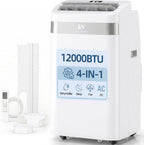 uthfy 12,000 btu portable air conditioners, 4-in-1 portable, main product view
