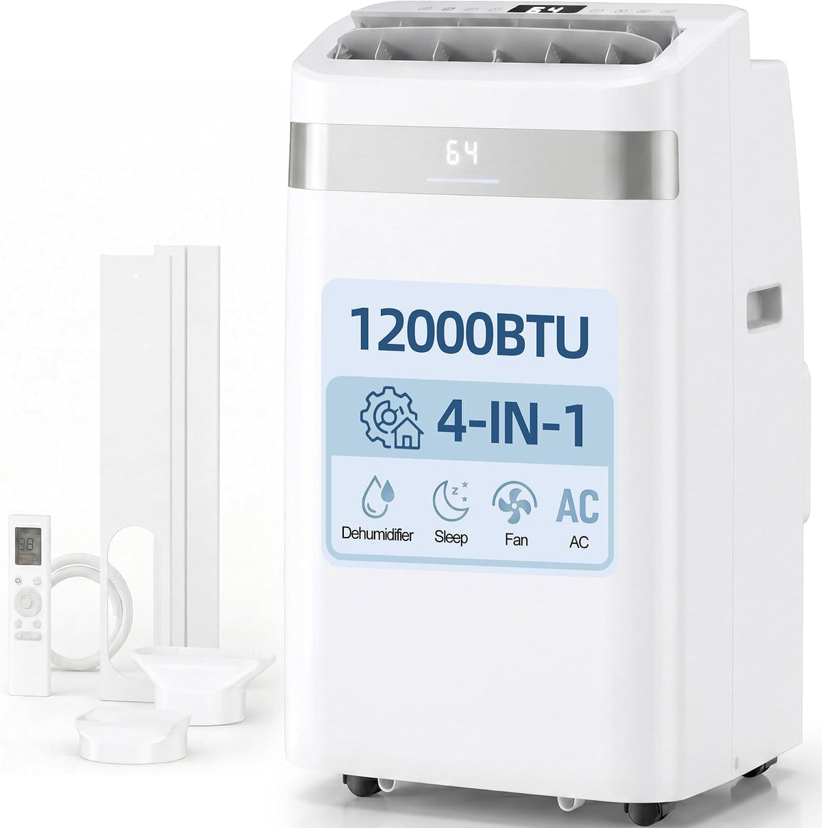 uthfy 12,000 btu portable air conditioners, 4-in-1 portable, main product view