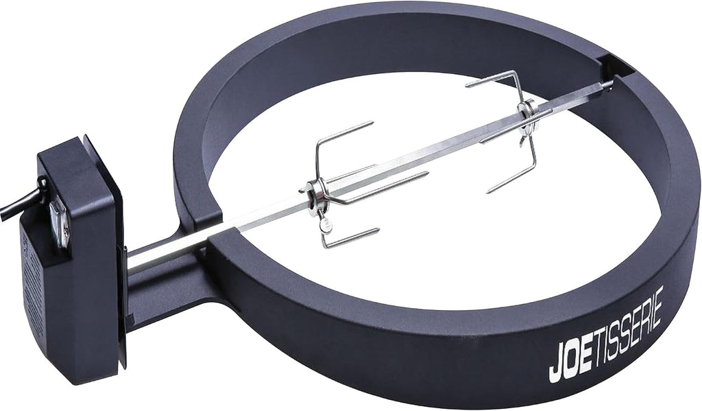 Kamado Joe JoeTisserie Rotisserie Accessory Attachment for 18-inch Classic Joe Grills with Stainless Steel Spit Rods up to 50 lbs of Food, Model KJ-TISSERIENA